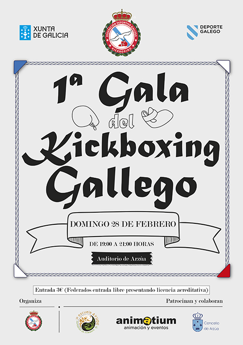 Cartel Gala de Kickboxing gallego